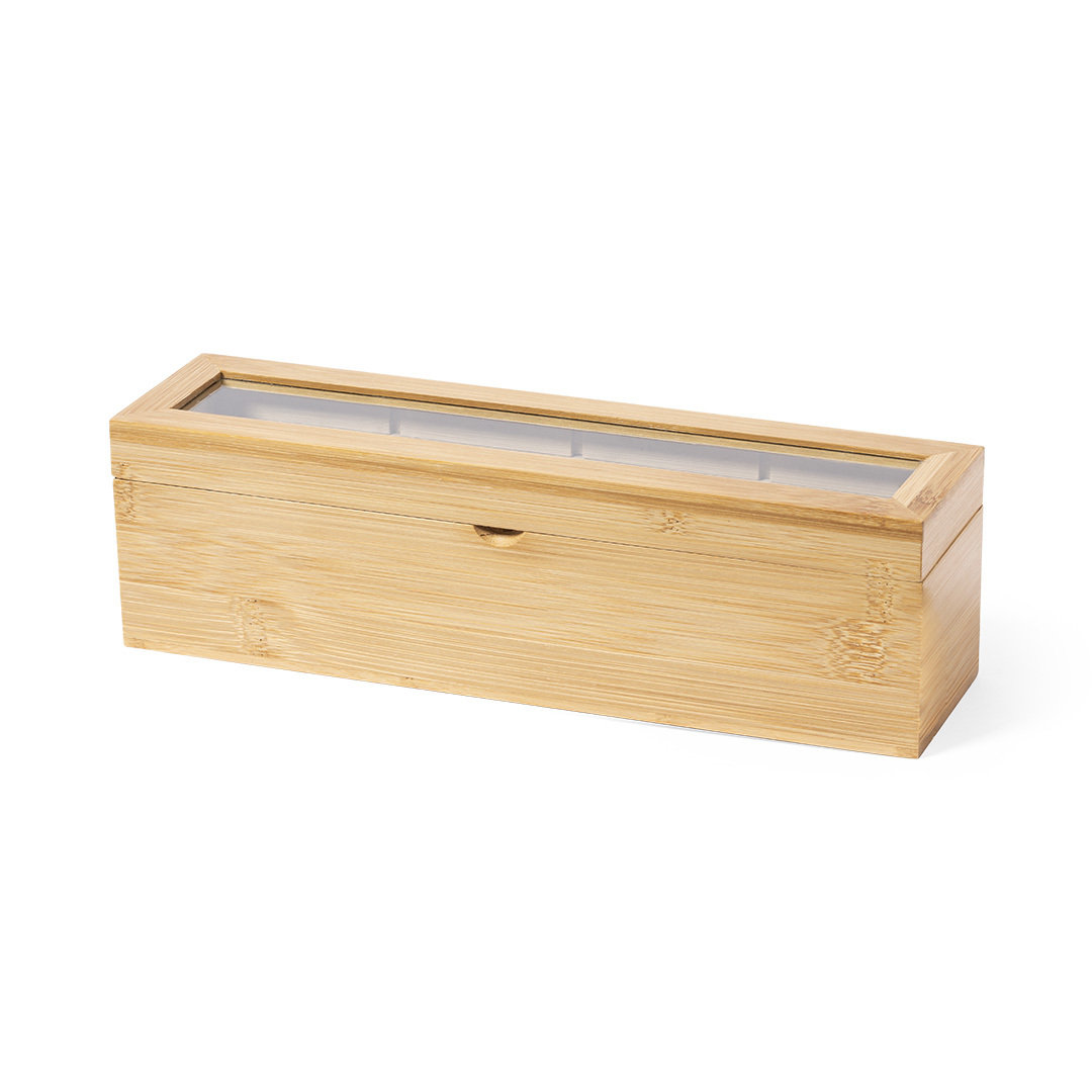 Bamboo Tea Box with Glass Lid - Ruthin