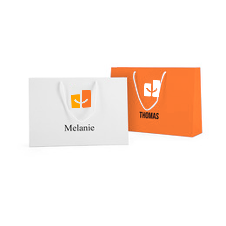 Paper carrier bags with custom name