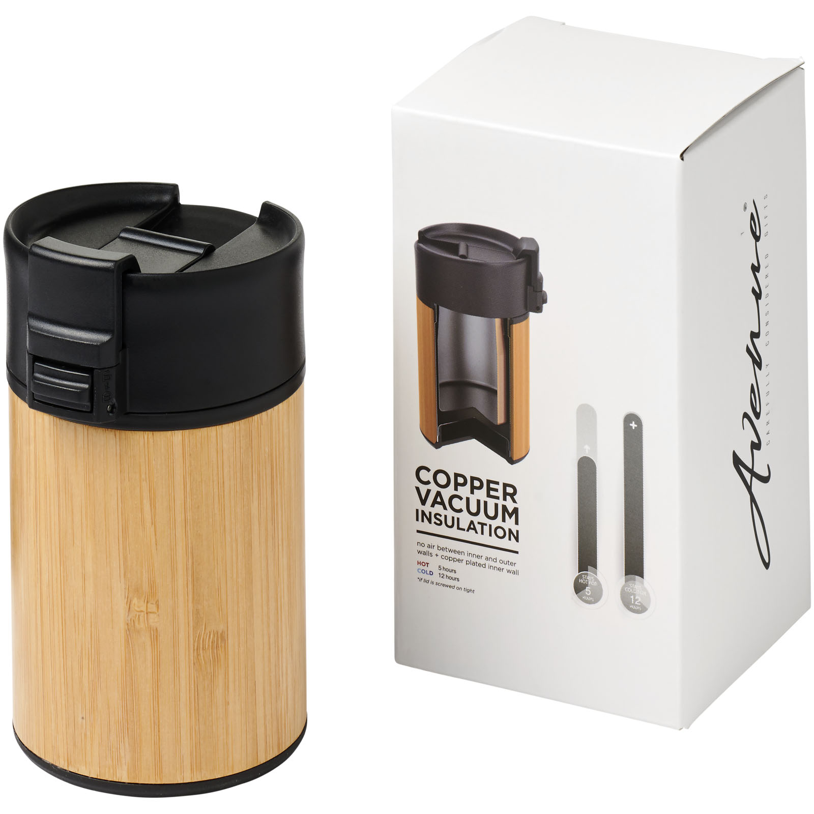 Double-Walled Vacuum Insulated Bamboo Tumbler  200ml - Tetbury