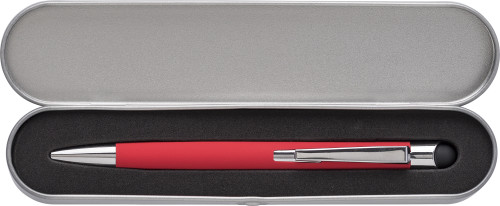 Aluminium Ballpen with Rubber Coating and Capacitive Screen Tip - Hampstead