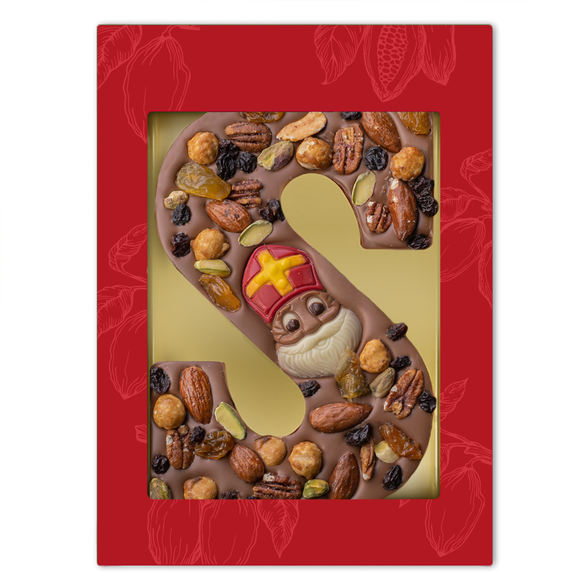 S-shaped chocolate letter with a luxurious mix of nuts - Littleport - Grimsby