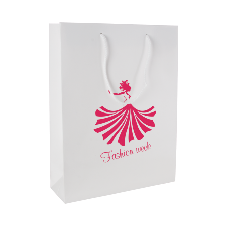 Shiny Laminated White Paper Bags - Henlow