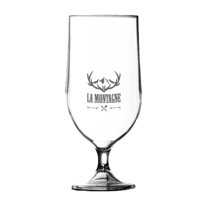 Customized beer glass on base (42 cl) - Louise