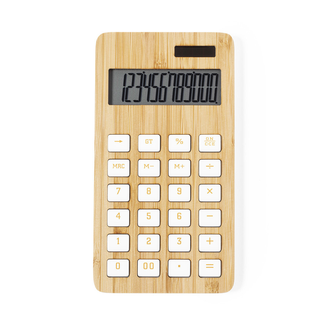 Calculadora de bambú con energía solar de 12 dígitos - Carlisle