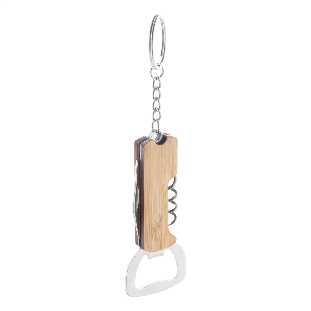 Bamboo Stainless Utility Keychain - Chester