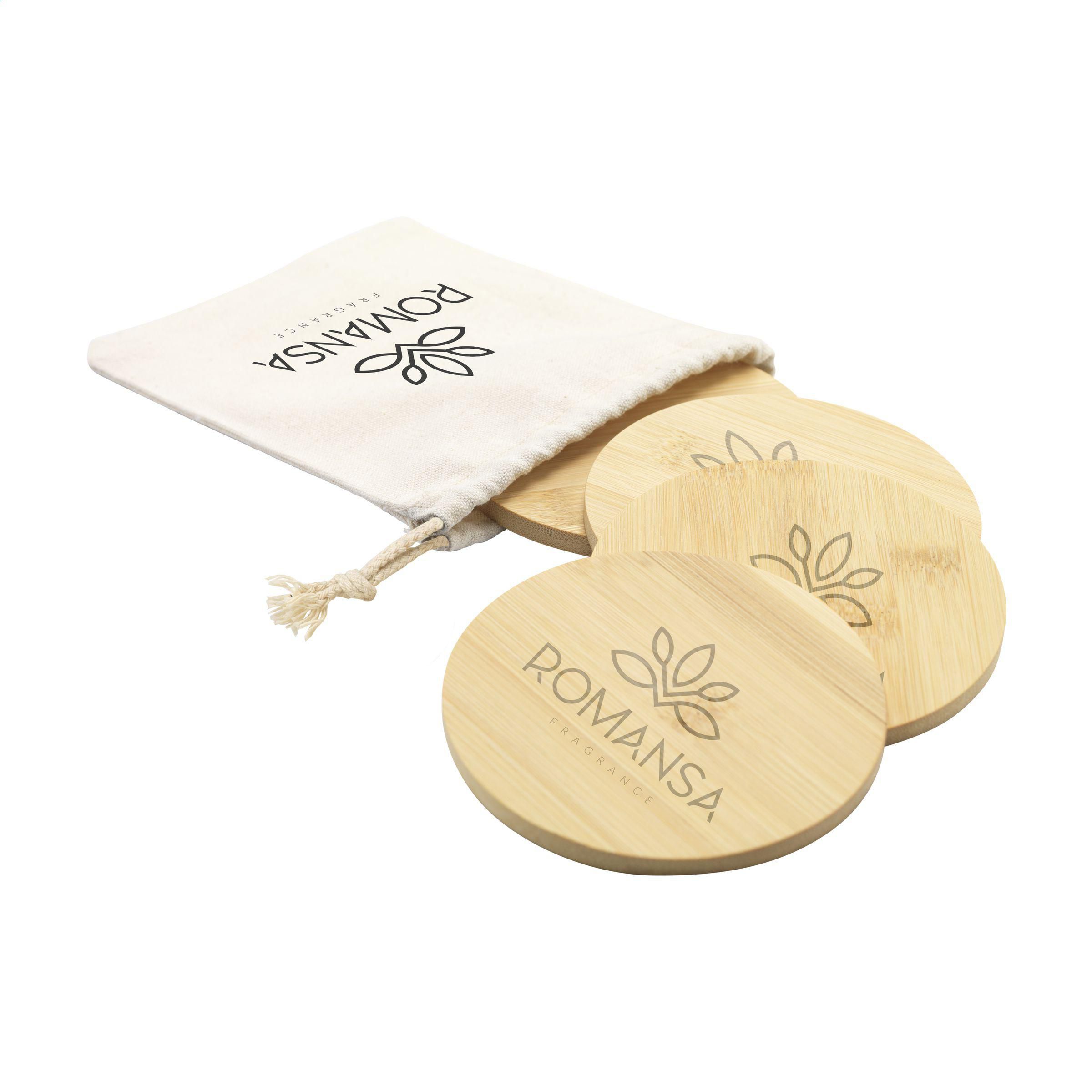 Bamboo coaster set