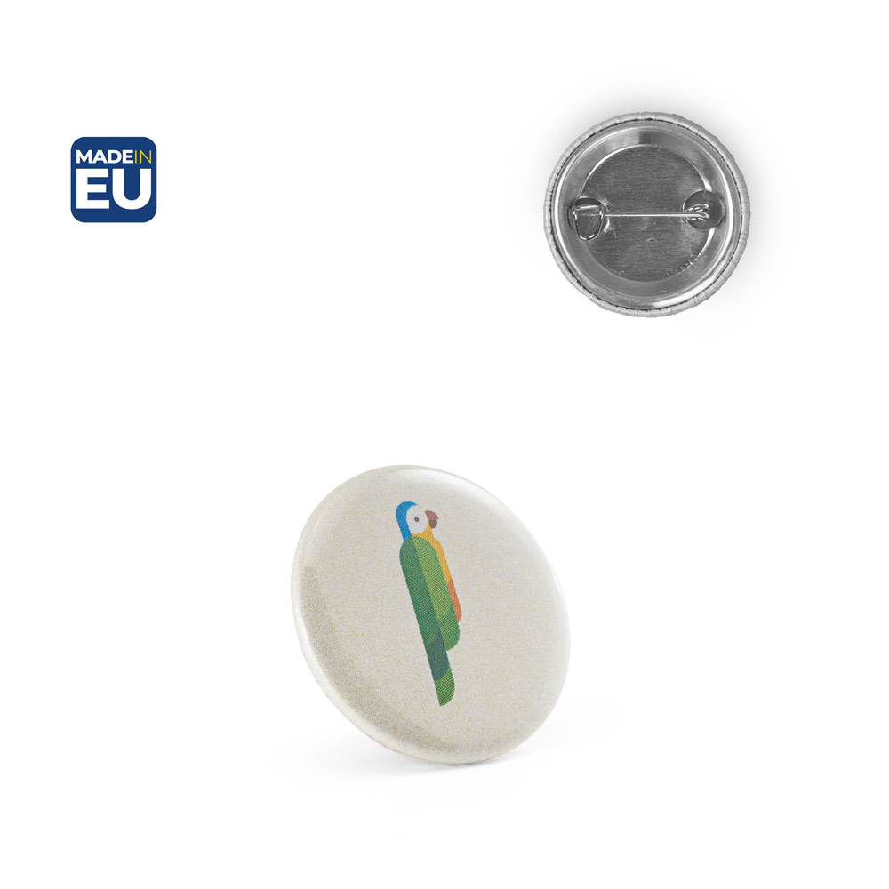 Button P'IN 1 pin badge, personalised with logo, ø25 mm