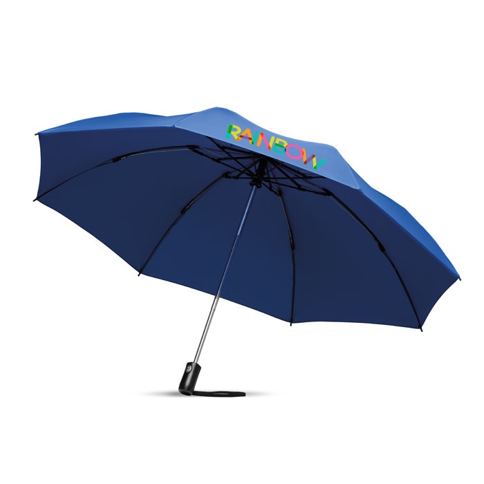 23-Inch Auto Open/Close Reversible Pongee Umbrella with Matching Pouch - Dartmouth