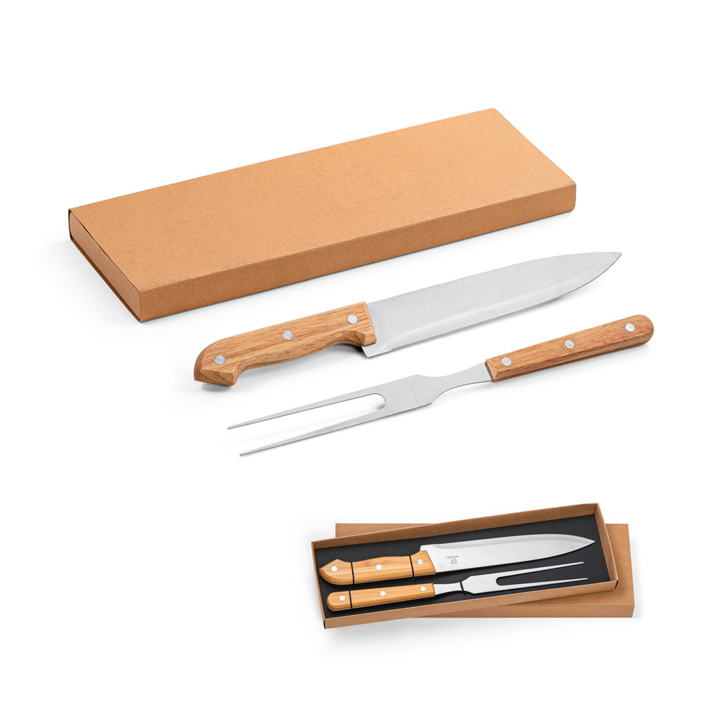 Bamboo handle barbecue set - Dedham - Ryton-on-Dunsmore