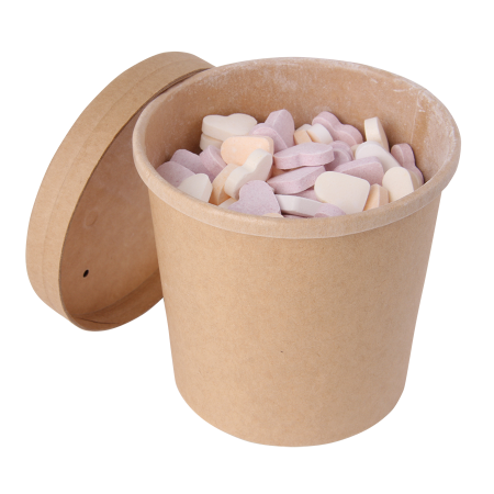 Natural Kraft Cardboard Sweet Box with DutchDex Hearts - Selborne