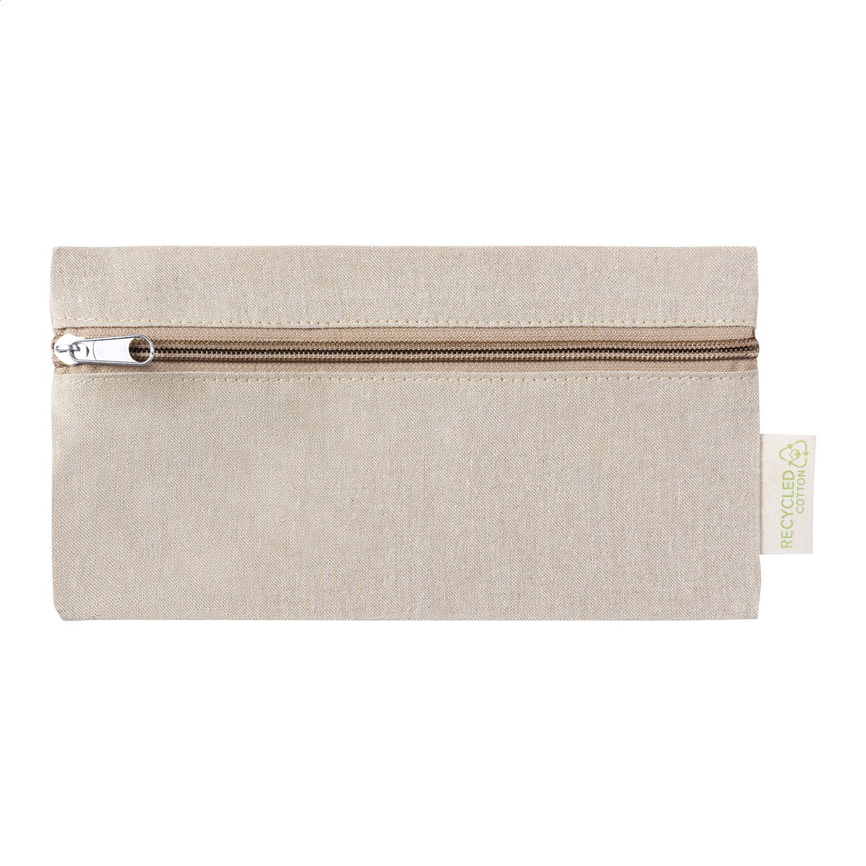 Pambuk zipped 100% recycled cotton pen case with your logo