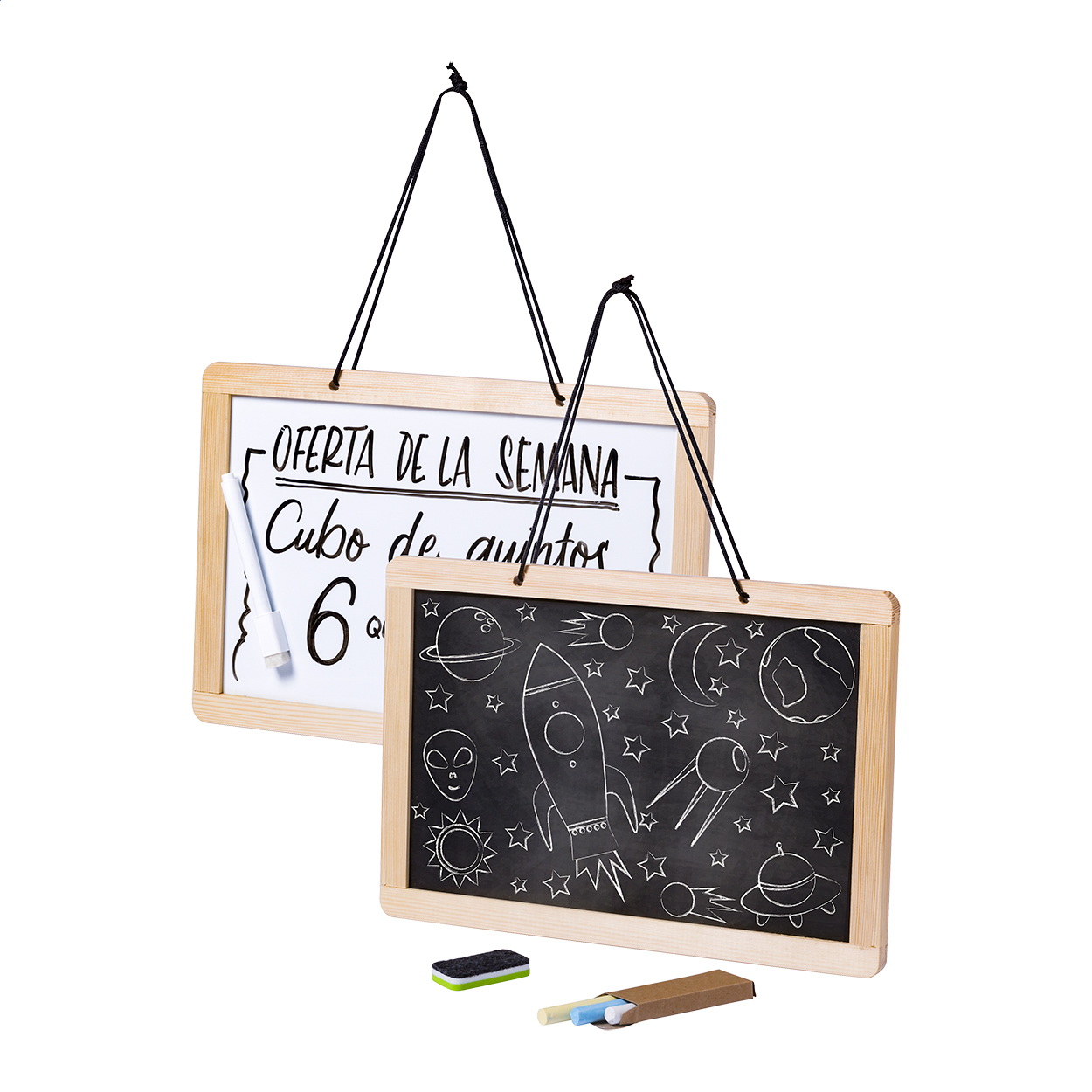 Dual-Surface Grocery Note Board - Rossendale printed with logo