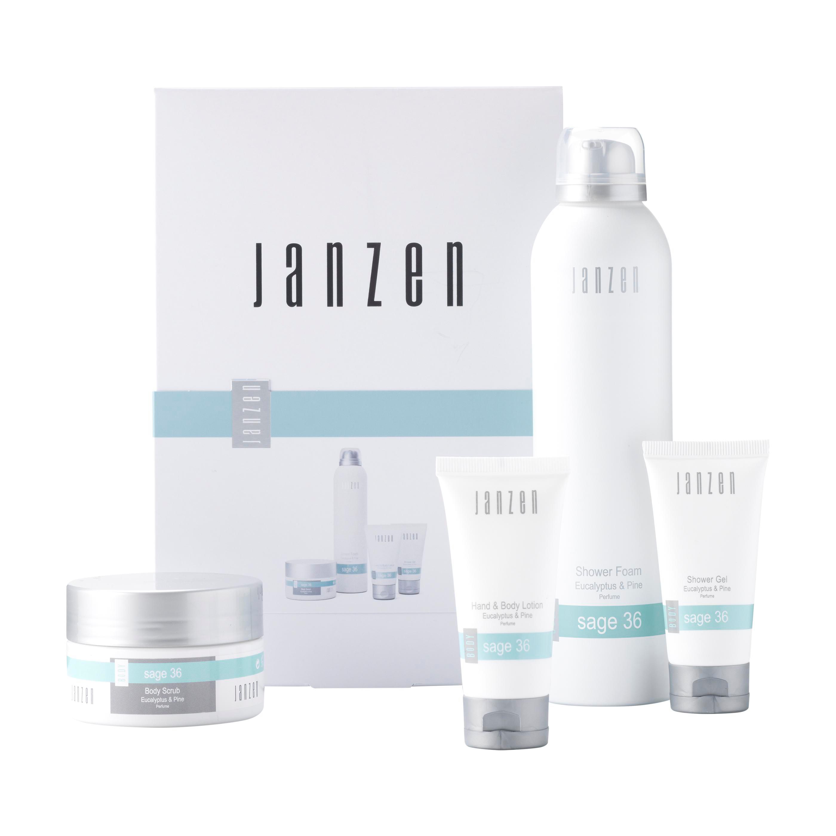 Set de regalo JANZEN S Body Sage 36 con 4 productos para piel y cabello
