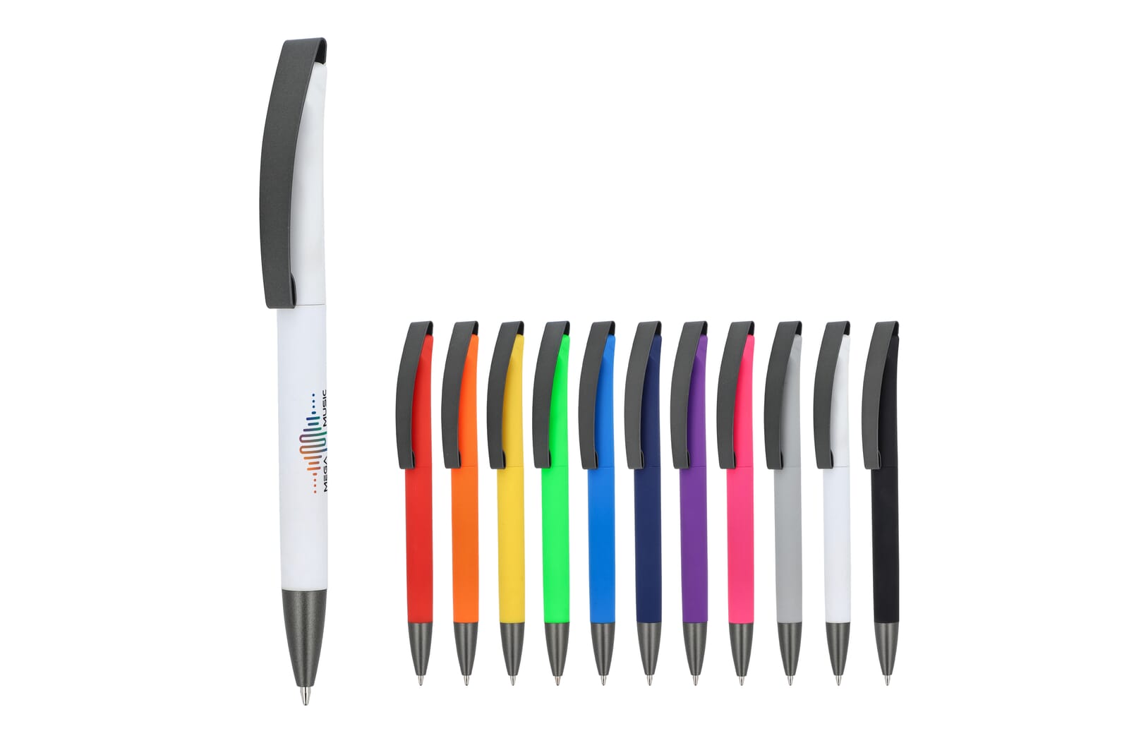 Vegas softtouch ballpoint pen with metal clip