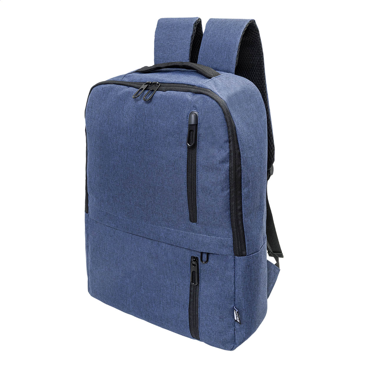 Lauder RPET backpack with padded laptop and tablet compartments, logo printed with logo