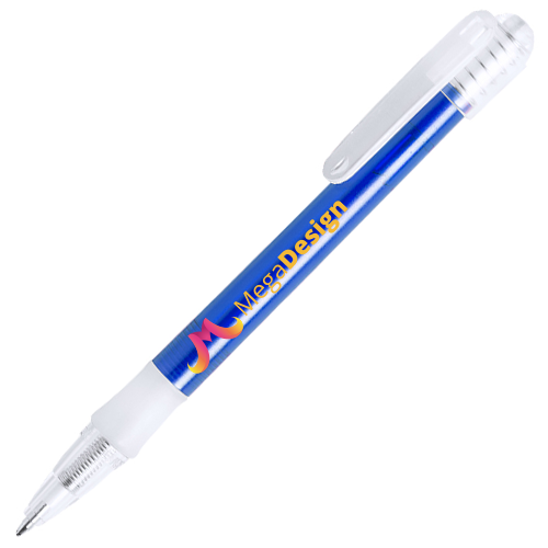 A ballpoint pen with a see-through body and a comfortable grip - Worcester