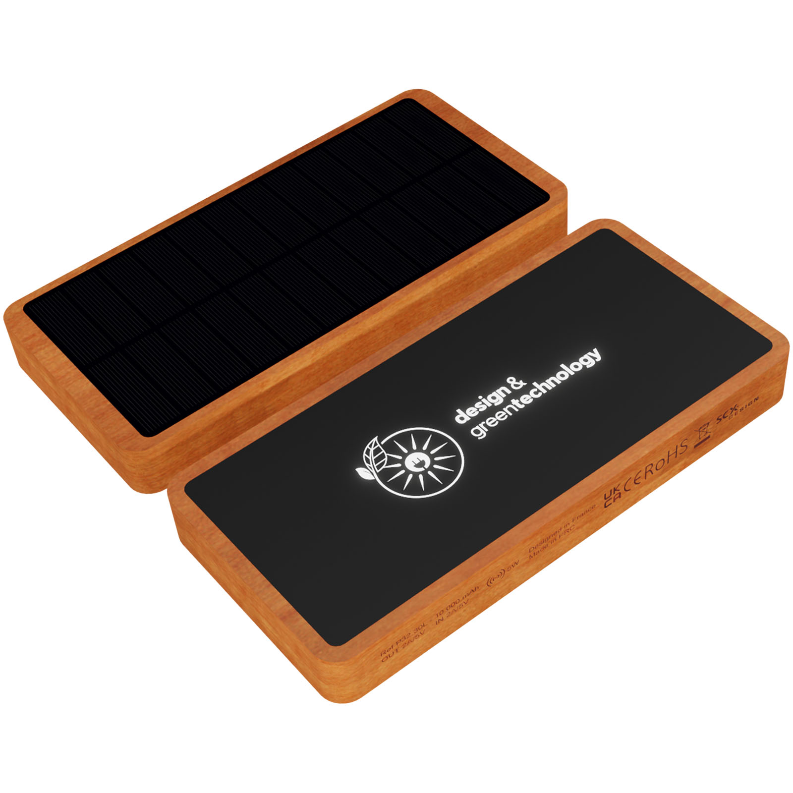 Solar Power Bank with Light-Up Logo - Garstang