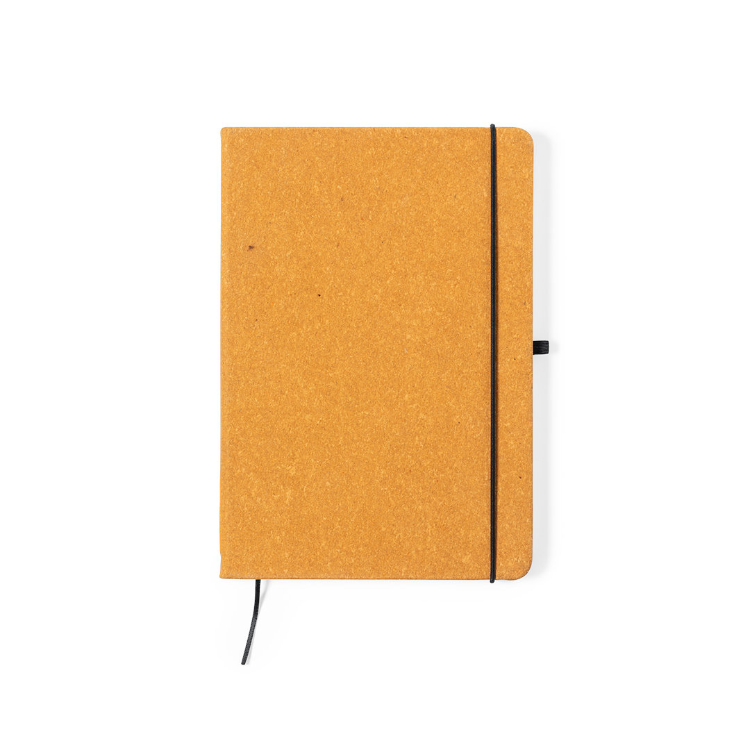Notepad made from recycled leather that comes with a bookmark and a pen holder - Ibsley