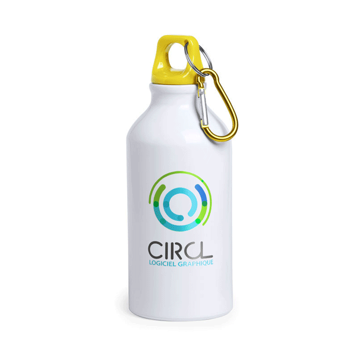 Aluminum Bottle with Carabiner in Two-Tone Design - Canterbury