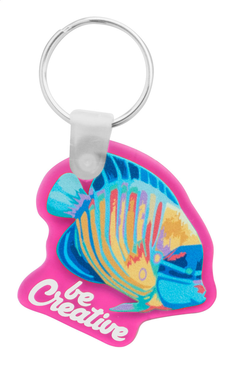 Custom Acrylic Keyring - Chipping Norton printed with logo