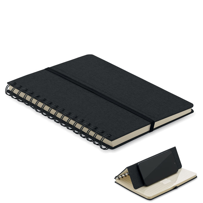 Eco-Friendly A5 Notebook with Smartphone Stand - Sandwich