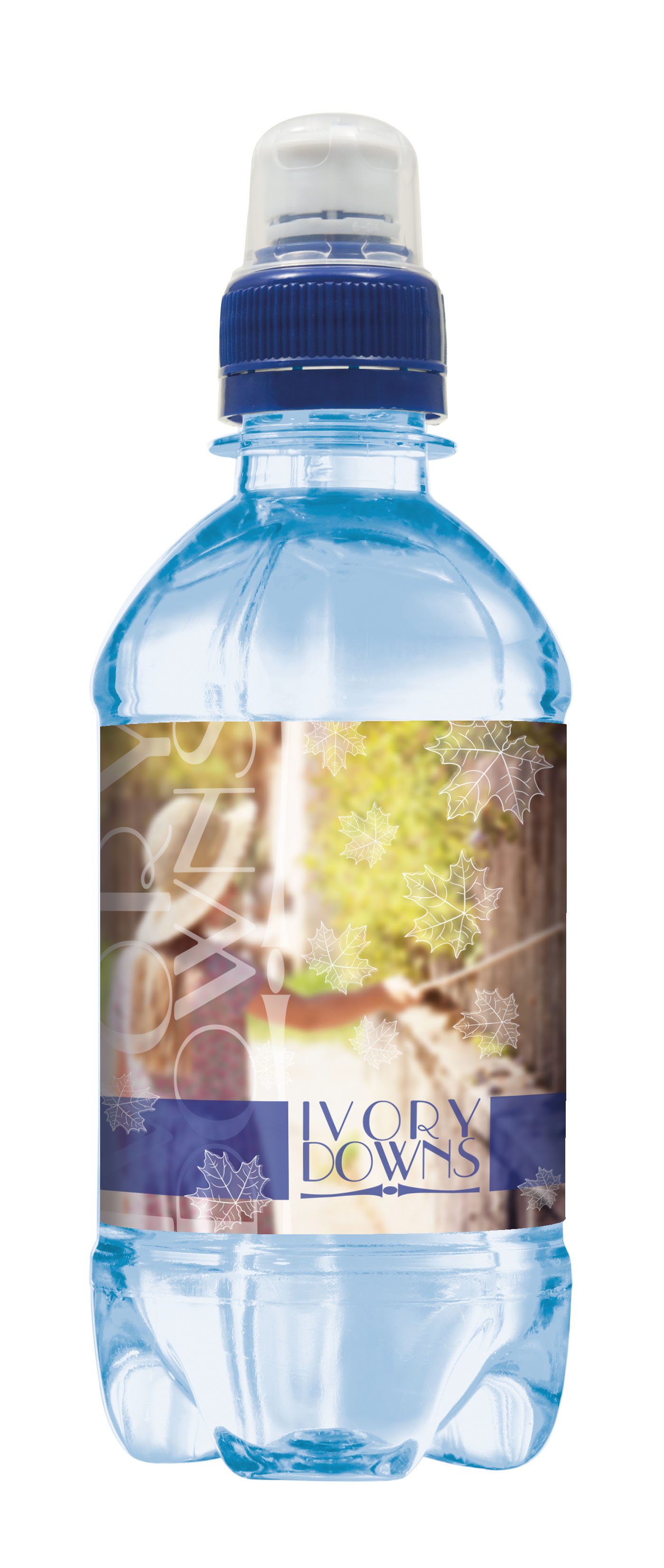 Blaue Sportkappe Springwasser - Halbturn
