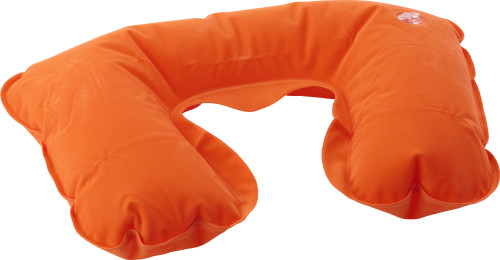 An inflatable velour travel pillow that comes in a pouch - Allerton Mauleverer