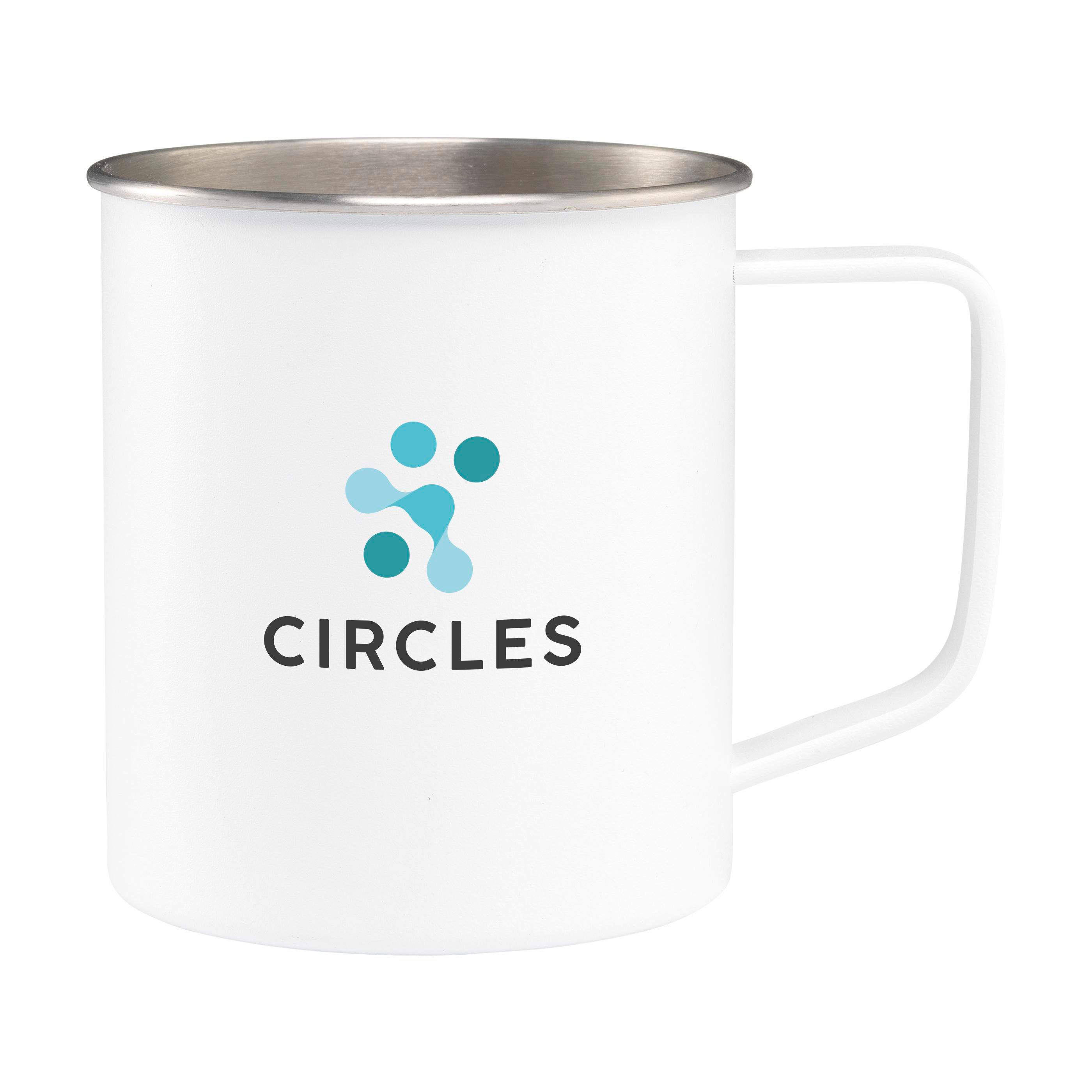 Hutch 400 ml stainless steel mug with logo printed with logo