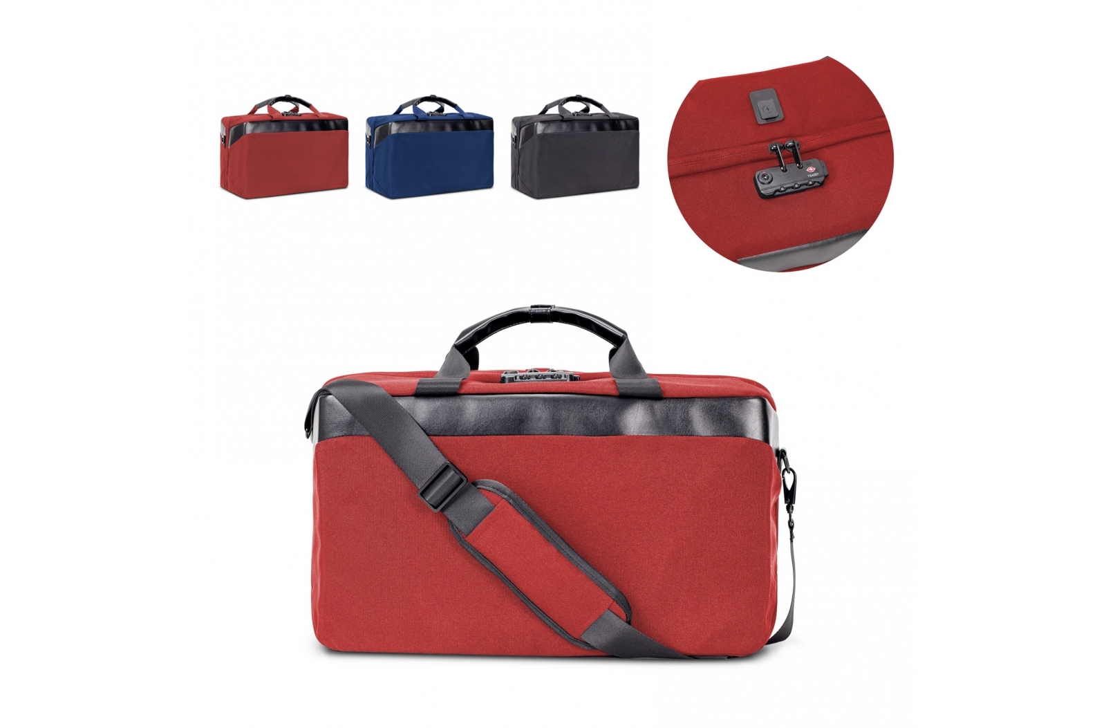 R-PET Compact Travel Bag with USB Socket and TSA Lock - Shere
