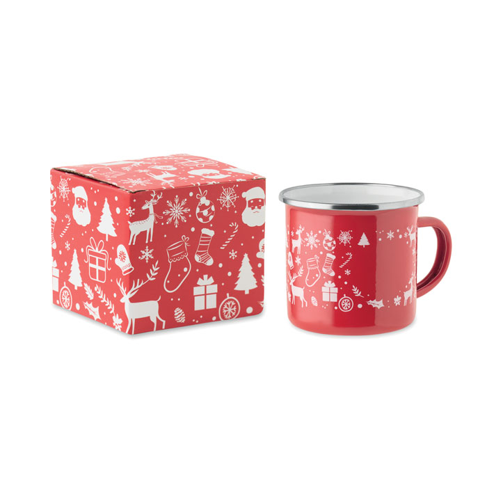 Festive Enamel Mug Delight 300ml - Bentley printed with logo