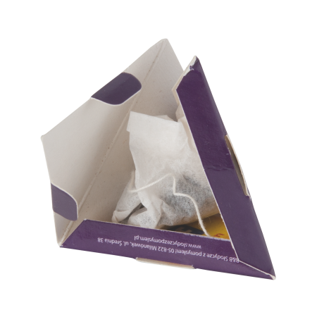 Pyramid-shaped tea bag in a paper box with full-color imprint - Brough of Birsay