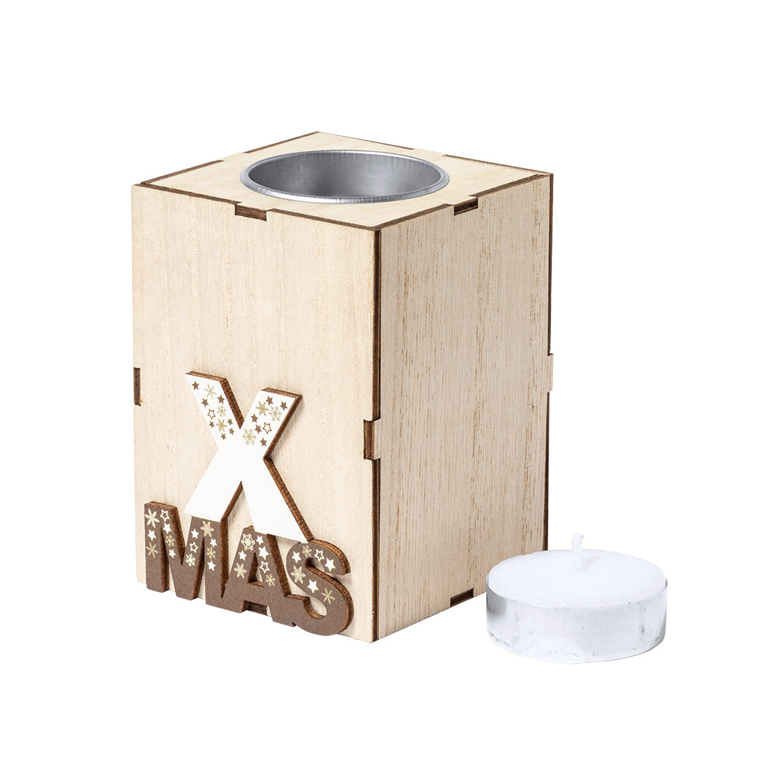 Christmas Scented Wooden Candle - Crewe