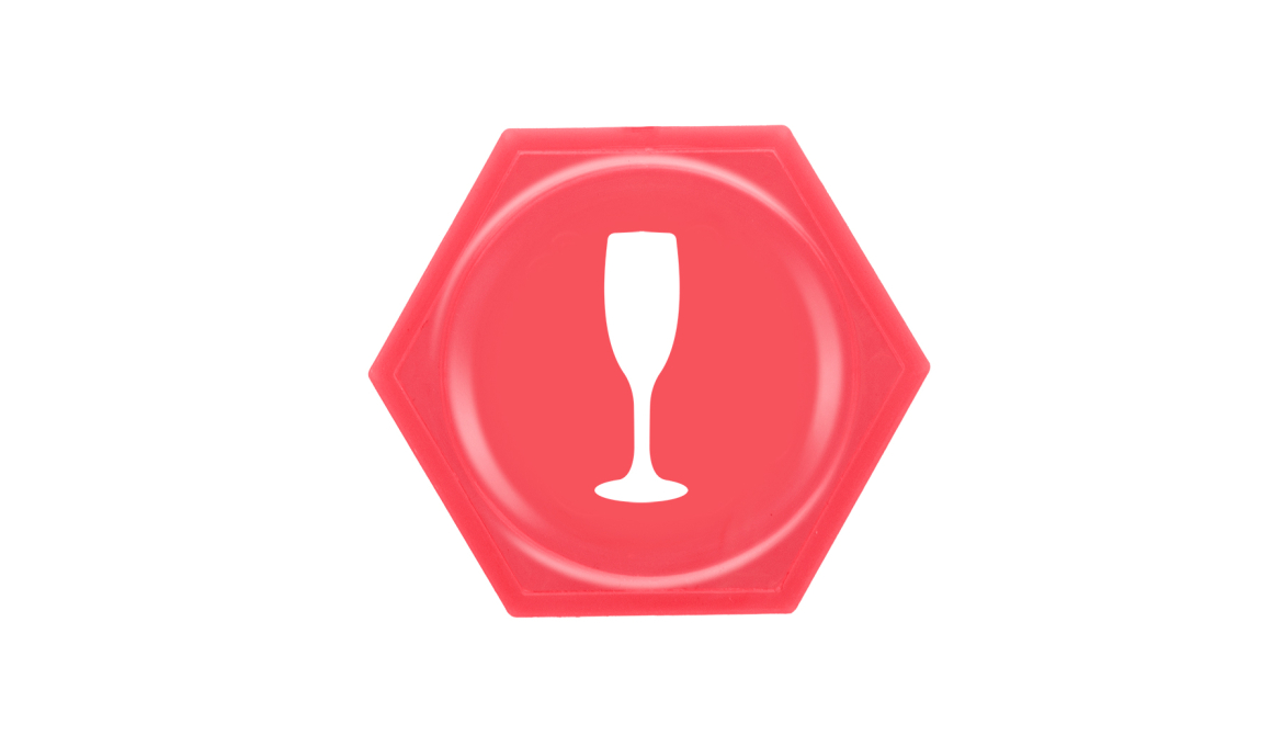 Hexagonal Plastikmünzen mit Loch - Syke