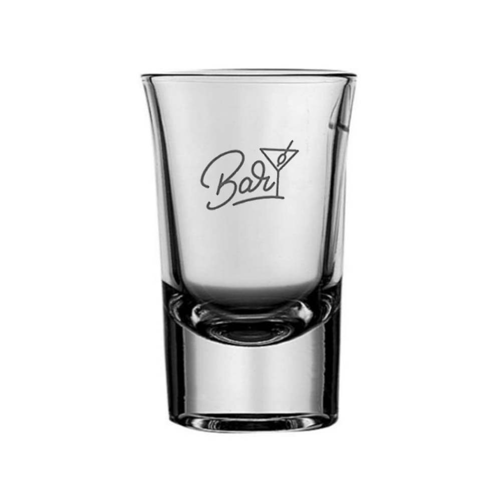 Customized clear shot glass 34 ml - Tenise