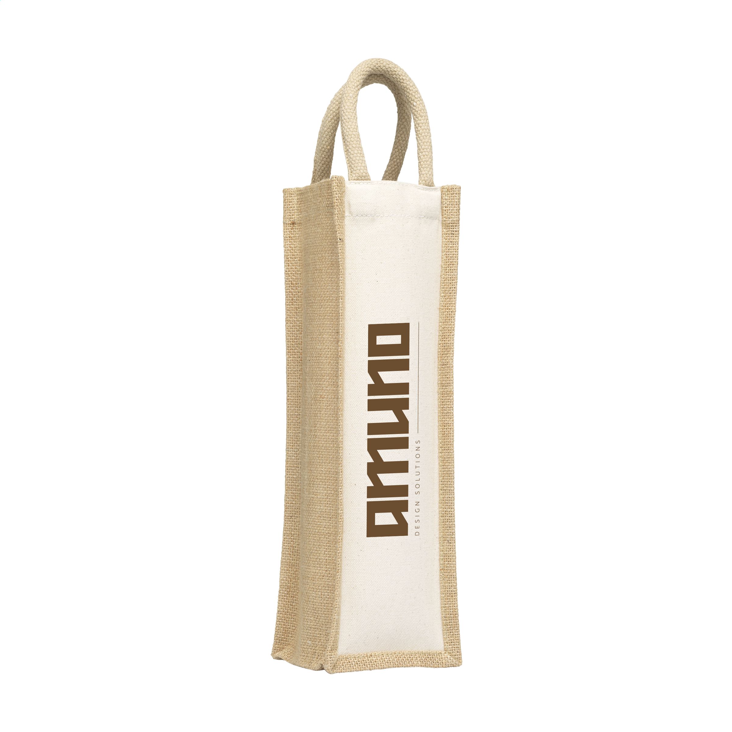 Environmentally Friendly Jute and Organic Canvas Wine Carrier - Burnage