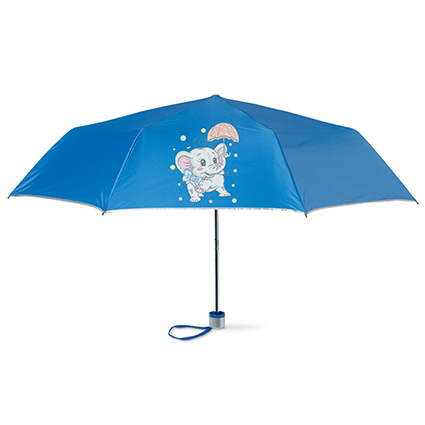A 21-inch umbrella made of polyester that opens manually, featuring a metal shaft and a plastic handle - Gornal