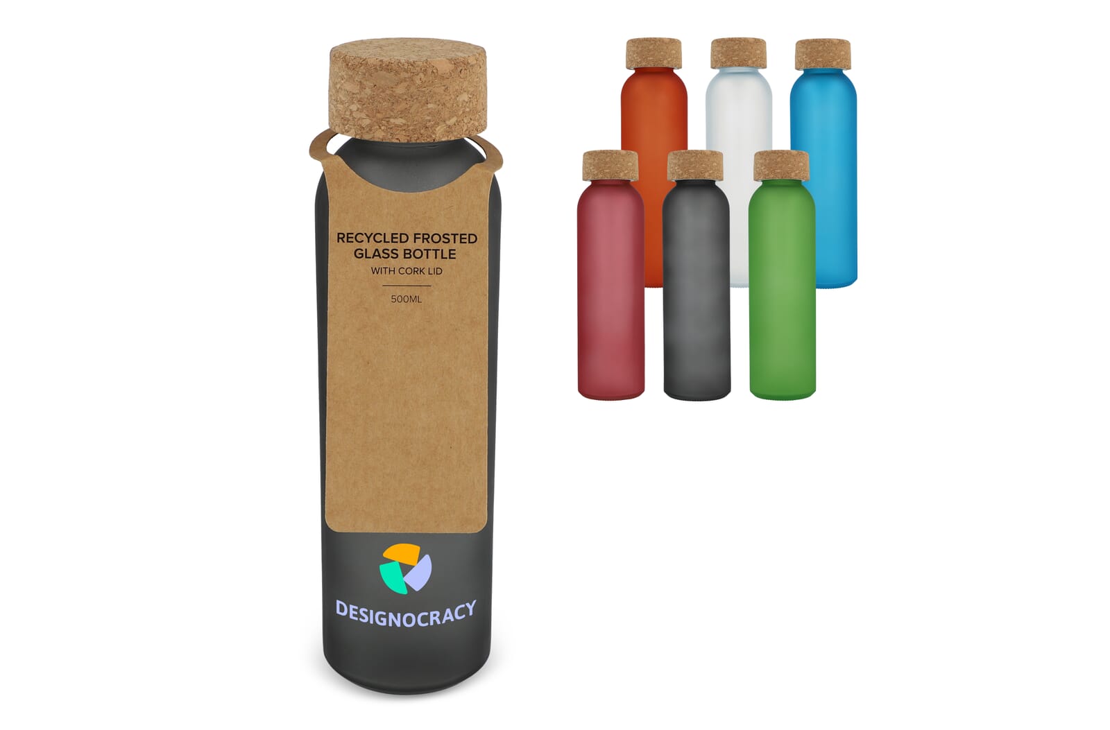 Frosted Eco Cork Bottle - Paston