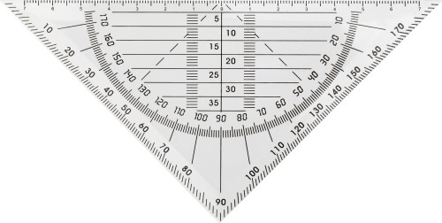 Plastic 45 Degree Set Square - Elgin