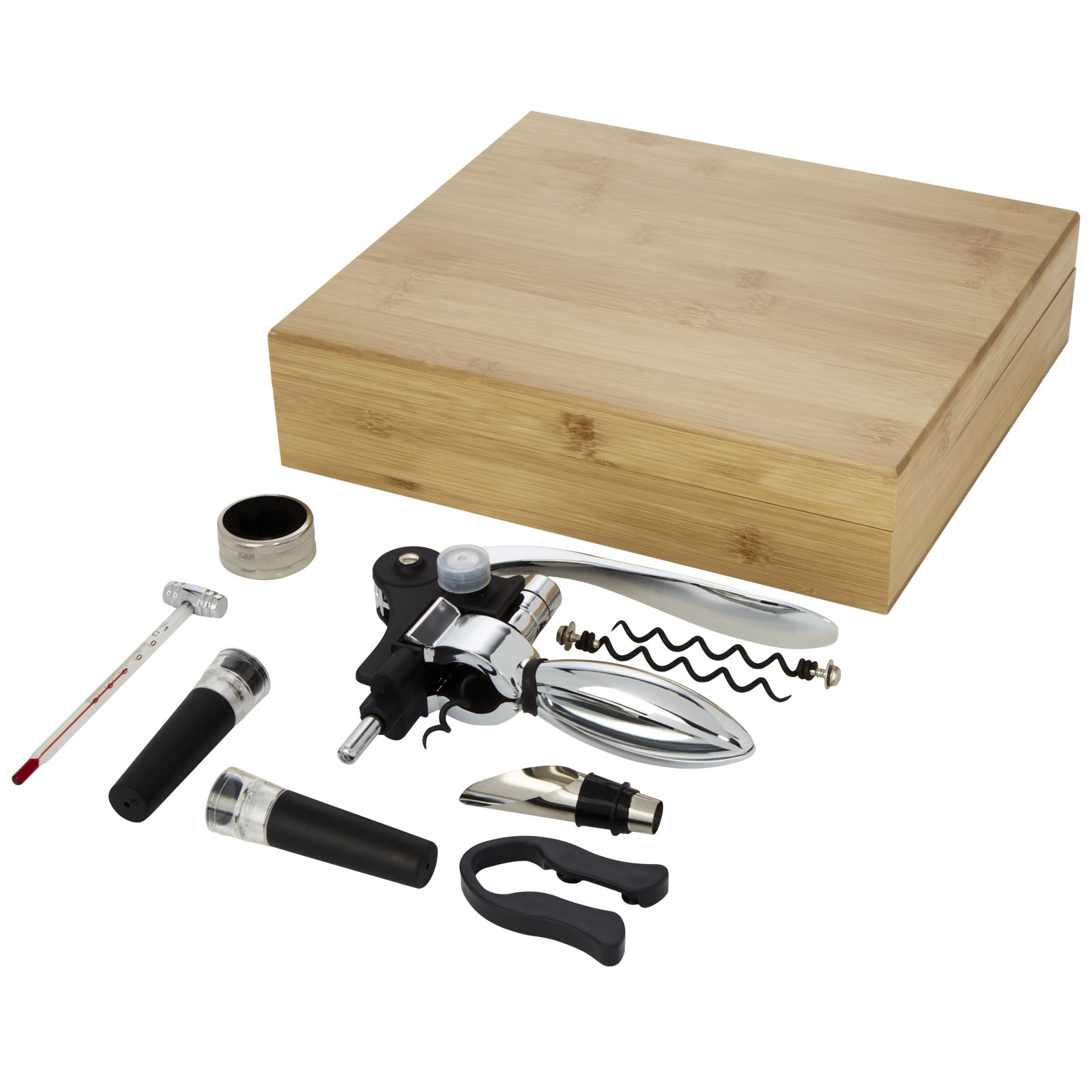 9-Piece Sustainable Bamboo Wine Accessory Set - Thornhill