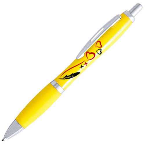 Two-tone Push-Up Ballpoint Pen with Metal Clip - Rodmarton