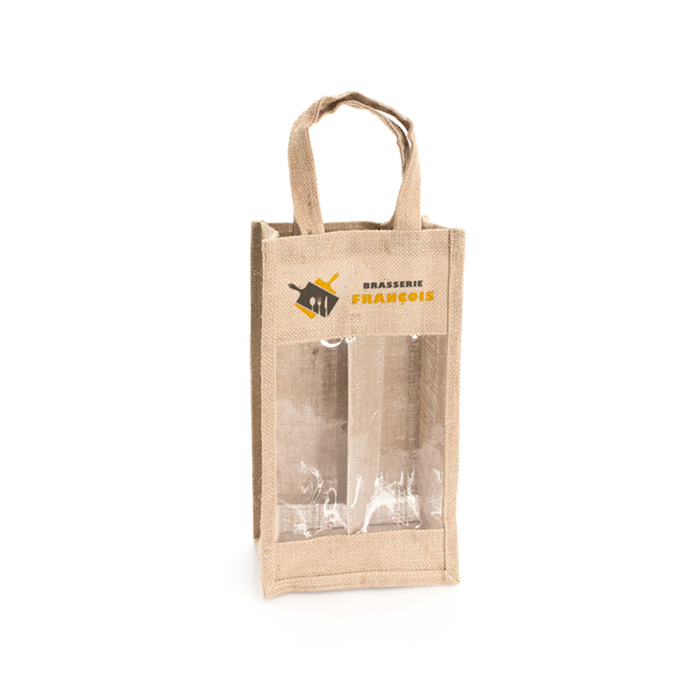 Laminated Jute Wine Bag - Long Melford