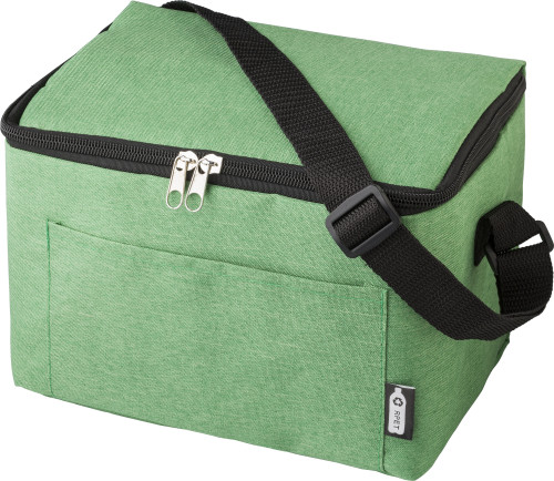 This is a cooler bag made from polyester and RPET (recycled polyethylene terephthalate). - Shrewsbury