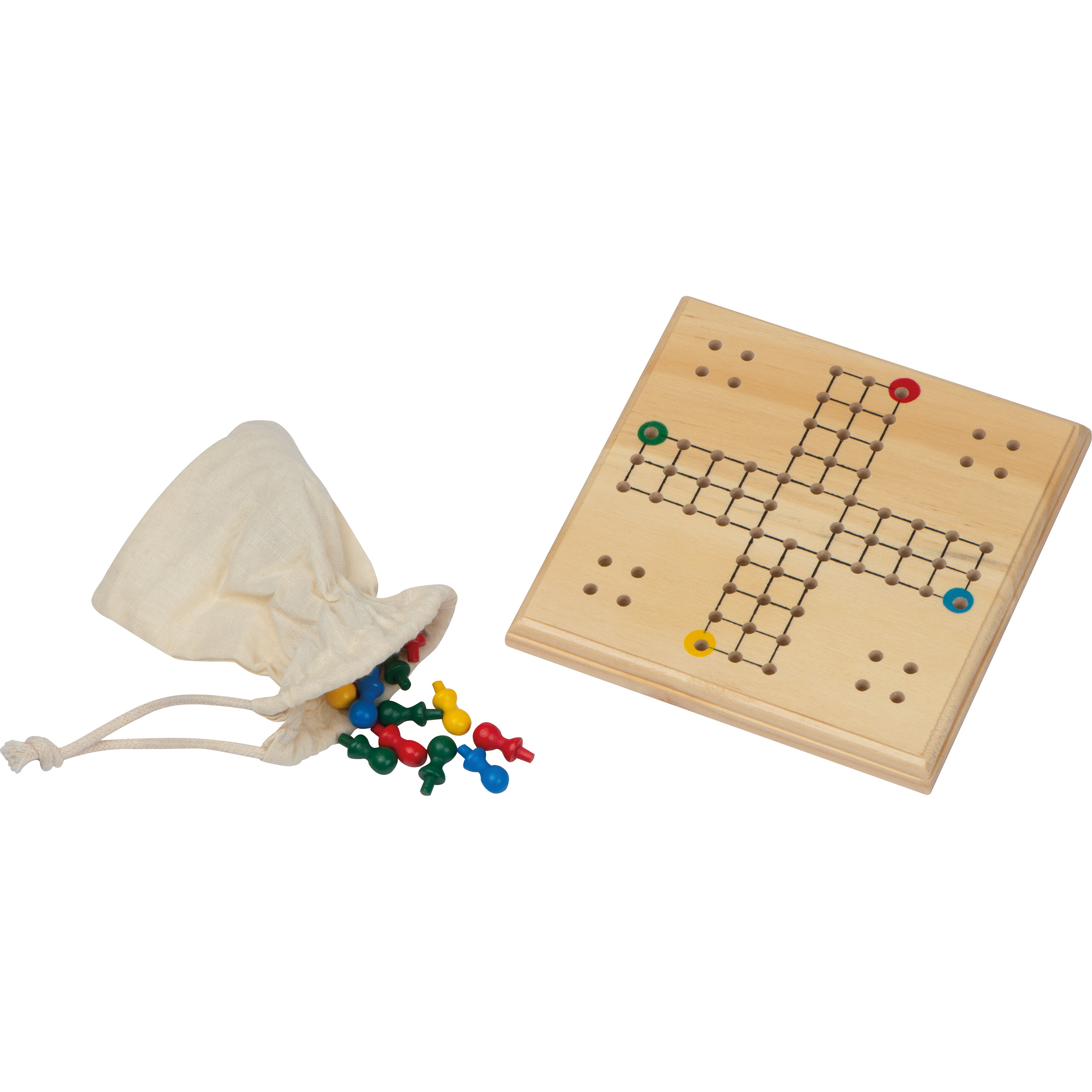 Wooden Ludo Plug-in Game - Stoneleigh - Knipton