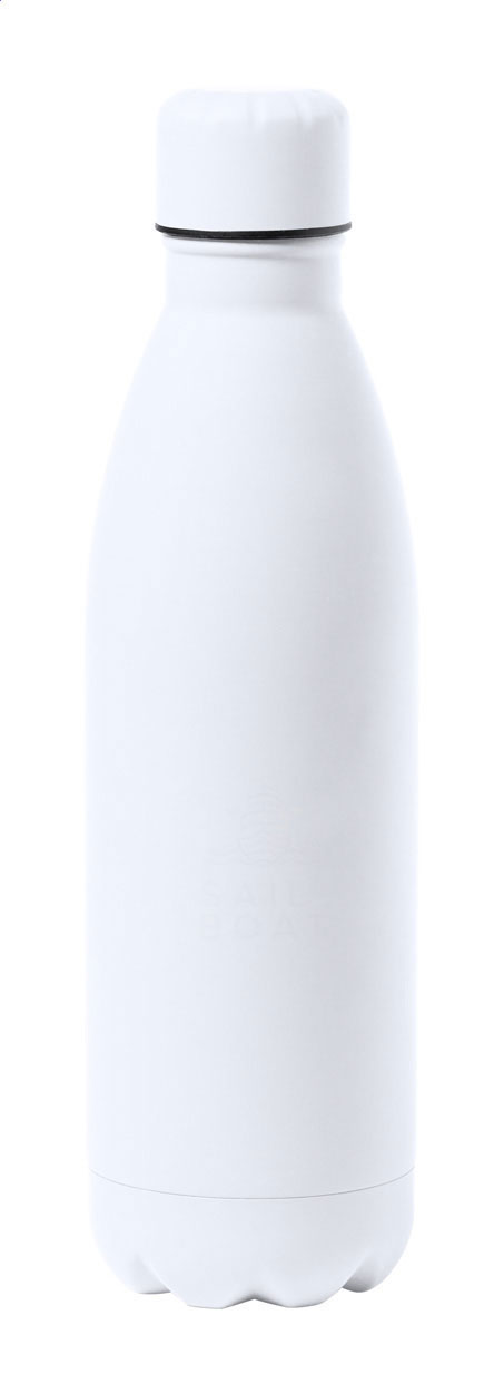 Rubberized Stainless Steel Bottle - Axbridge printed with logo