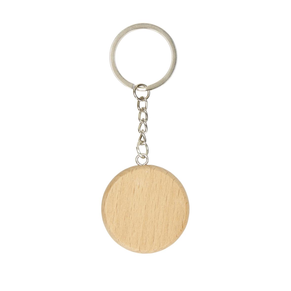 A round-shaped key ring that includes a metal chain and ring - Bicker - Weymouth