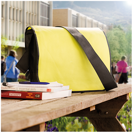 A roomy Postman bag made from non-woven material, complete with pen holders - Bamber Bridge