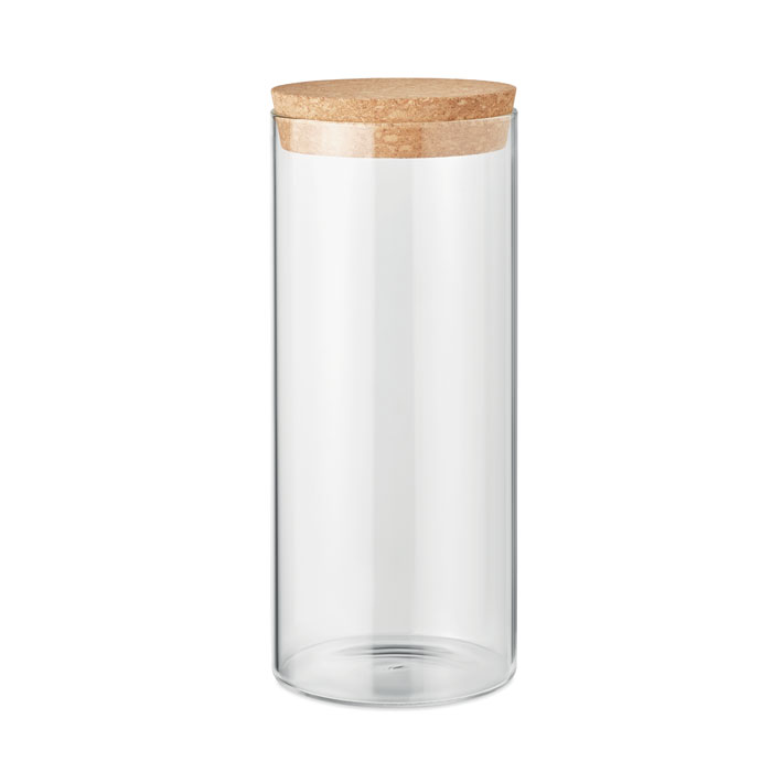 Borosilicate Glass Storage Jar with Cork Lid 1000ml - Ullapool