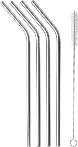 Set of Eco-Friendly Stainless Steel Drinking Straws - Little Crosby