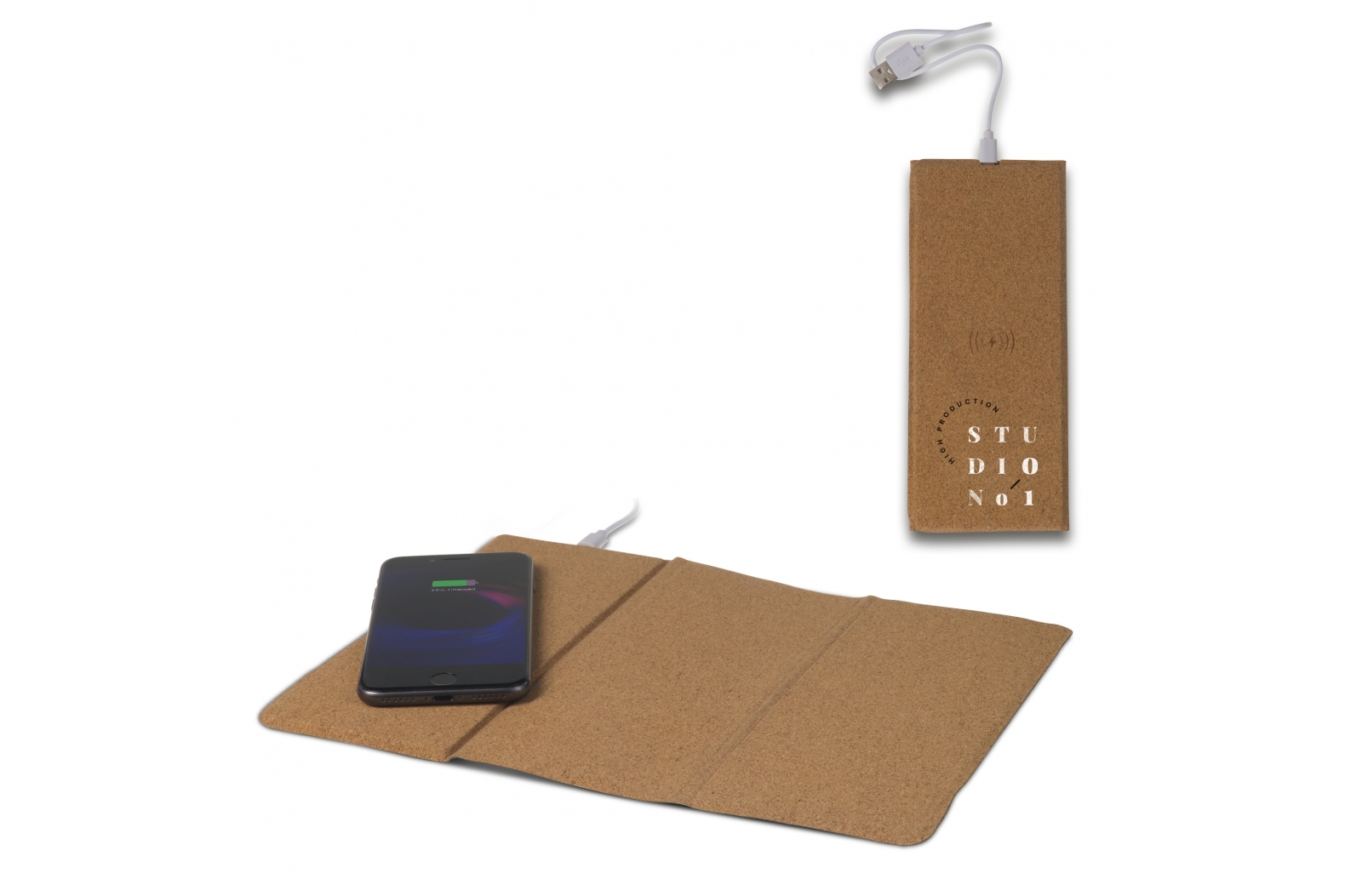 5W Wireless Charging Foldable Cork Mouse Pad - Marden