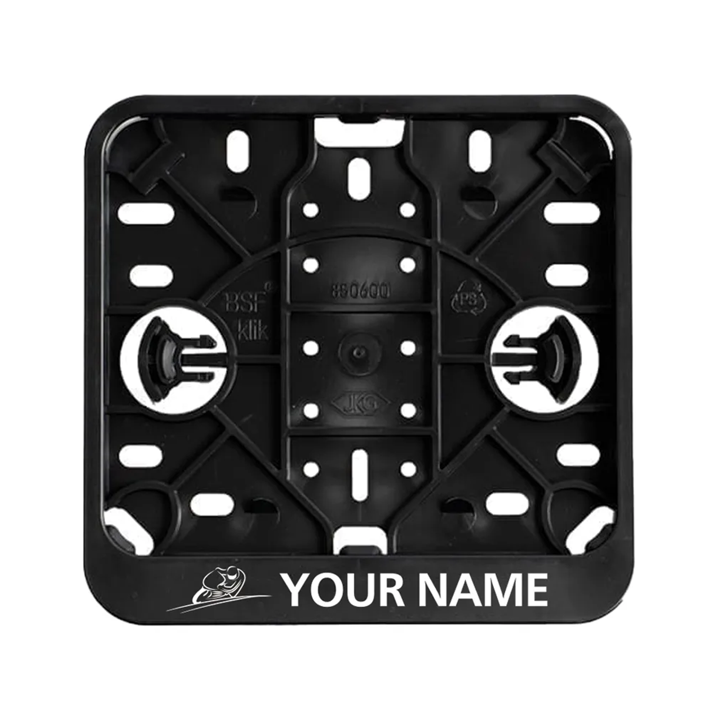 Square SecureClamp License Plate Holder - Reddish